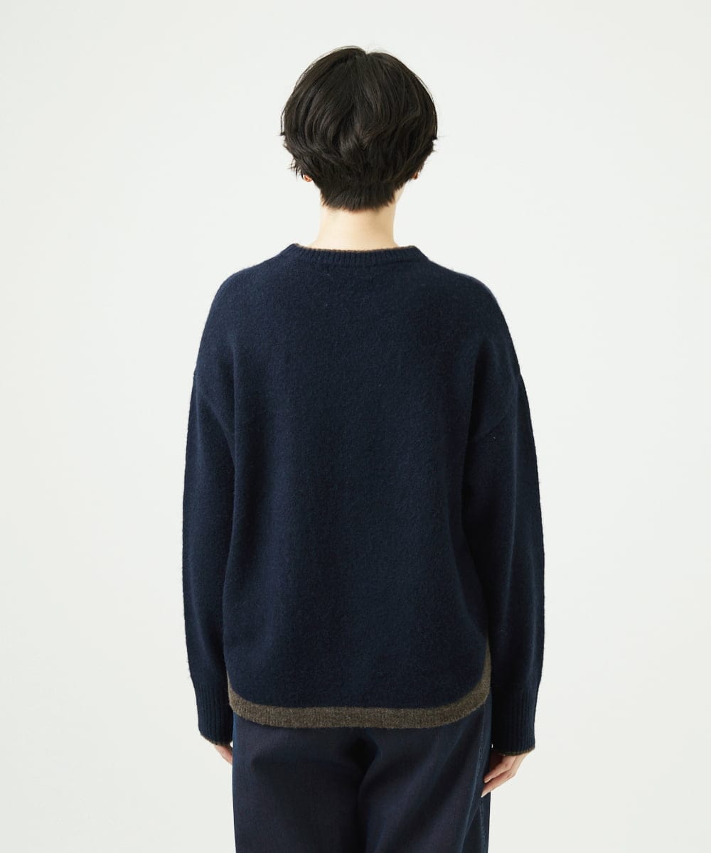 NGFAE36270 GIANNI LO GIUDICE(ジャンニ ロ ジュディチェ) [洗える]ＭＥＥＴニット ネイビー