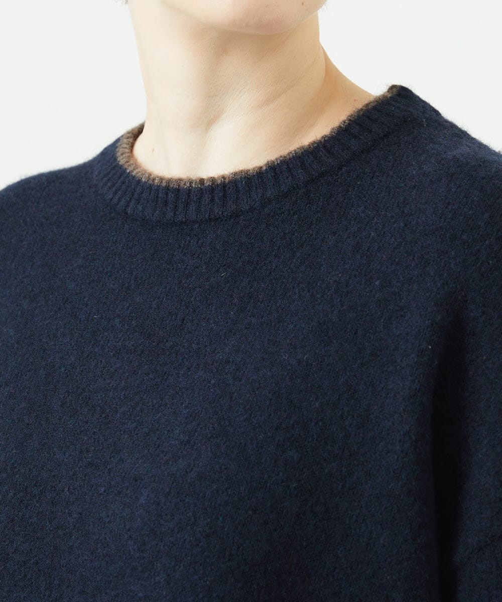 NGFAE36270 GIANNI LO GIUDICE(ジャンニ ロ ジュディチェ) [洗える]ＭＥＥＴニット ネイビー