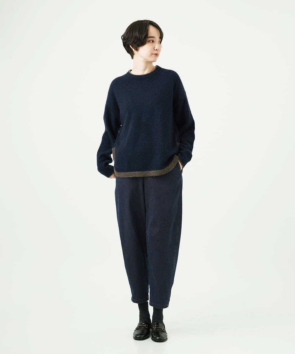 NGFAE36270 GIANNI LO GIUDICE(ジャンニ ロ ジュディチェ) [洗える]ＭＥＥＴニット ネイビー