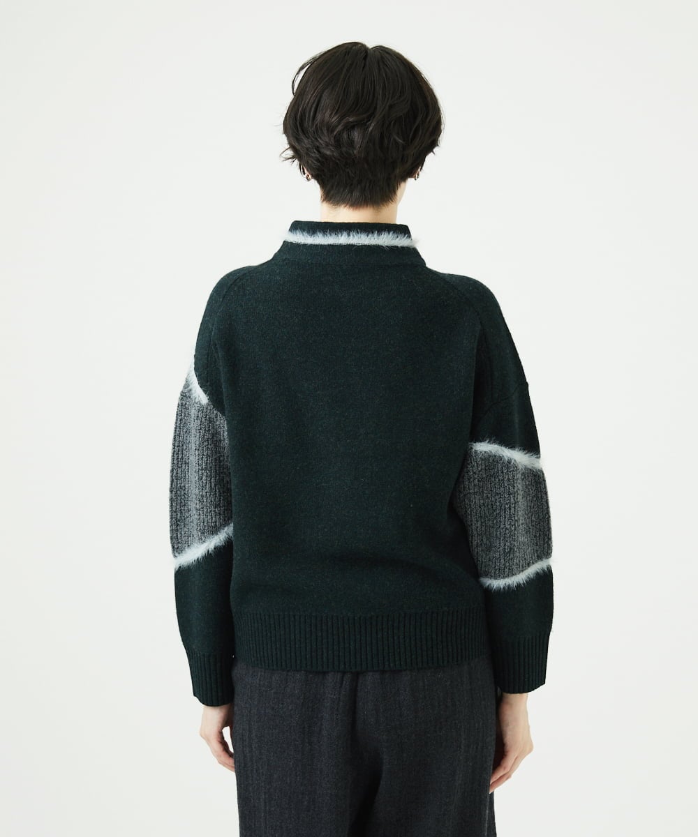 NGFAE40330 GIANNI LO GIUDICE(ジャンニ ロ ジュディチェ) エキストラファインメリノウールニット ダークグリーン