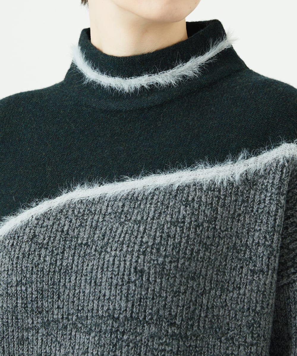 NGFAE40330 GIANNI LO GIUDICE(ジャンニ ロ ジュディチェ) エキストラファインメリノウールニット ダークグリーン