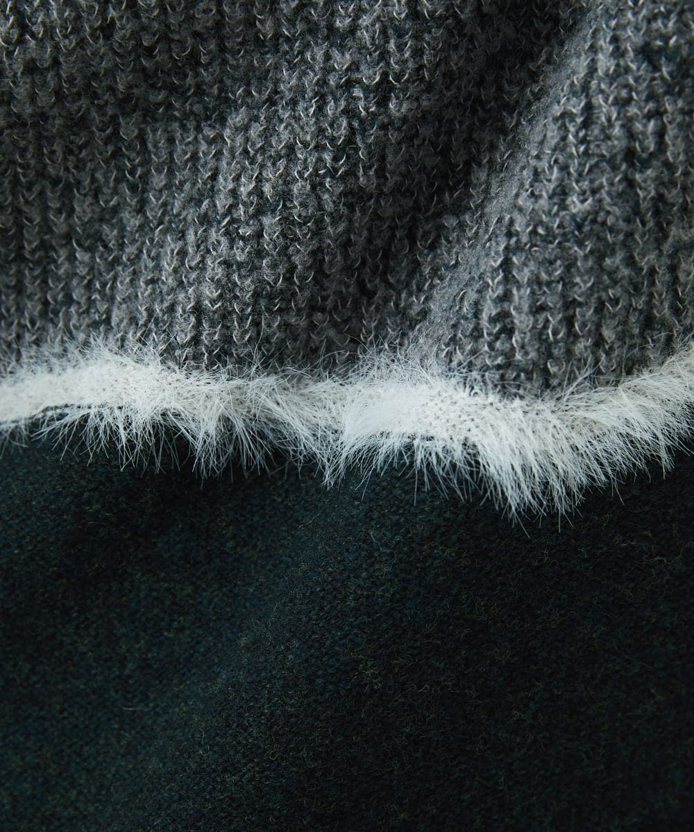 NGFAE40330 GIANNI LO GIUDICE(ジャンニ ロ ジュディチェ) エキストラファインメリノウールニット ダークグリーン