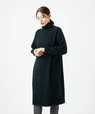 NGFAE41360 GIANNI LO GIUDICE(ジャンニ ロ ジュディチェ) エキストラファインメリノウールニットワンピース ダークグリーン