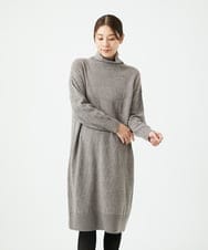 NGFAE41360 GIANNI LO GIUDICE(ジャンニ ロ ジュディチェ) エキストラファインメリノウールニットワンピース ベージュ