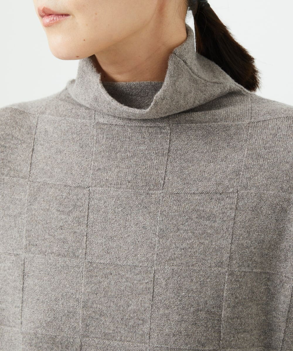 NGFAE41360 GIANNI LO GIUDICE(ジャンニ ロ ジュディチェ) エキストラファインメリノウールニットワンピース ベージュ