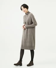 NGFAE41360 GIANNI LO GIUDICE(ジャンニ ロ ジュディチェ) エキストラファインメリノウールニットワンピース ベージュ