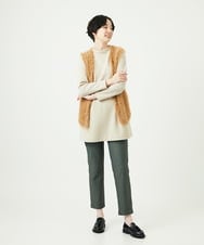 NGFAF10180 GIANNI LO GIUDICE(ジャンニ ロ ジュディチェ) フェザーヤーンニットベスト ベージュ