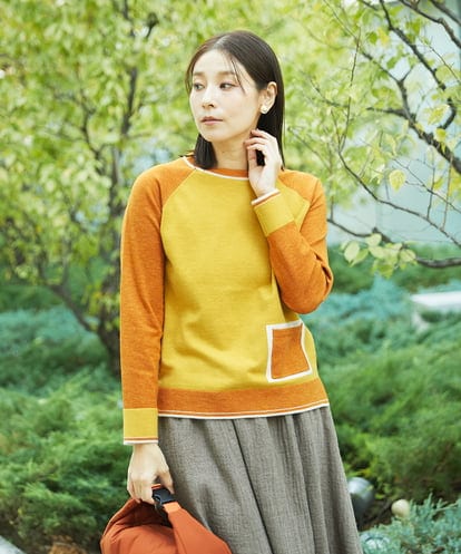 NGFAF13210 GIANNI LO GIUDICE バイカラーポケットニット