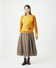 NGFAF13210 GIANNI LO GIUDICE(ジャンニ ロ ジュディチェ) バイカラーポケットニット マスタード