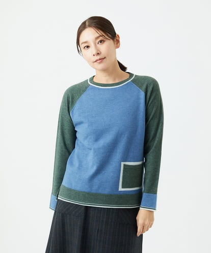 NGFAF13210  バイカラーポケットニット