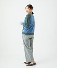 NGFAF13210 GIANNI LO GIUDICE(ジャンニ ロ ジュディチェ) バイカラーポケットニット ブルー