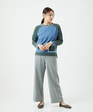 NGFAF13210 GIANNI LO GIUDICE(ジャンニ ロ ジュディチェ) バイカラーポケットニット ブルー