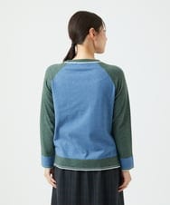 NGFAF13210 GIANNI LO GIUDICE(ジャンニ ロ ジュディチェ) バイカラーポケットニット ブルー