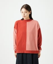 NGFAF14220 GIANNI LO GIUDICE(ジャンニ ロ ジュディチェ) バイカラーニット ピンク