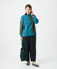 NGFAF14220 GIANNI LO GIUDICE(ジャンニ ロ ジュディチェ) バイカラーニット ブルー