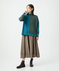 NGFAF14220 GIANNI LO GIUDICE(ジャンニ ロ ジュディチェ) バイカラーニット ブルー