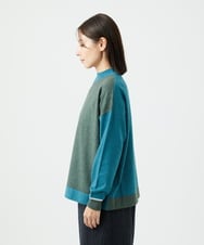 NGFAF14220 GIANNI LO GIUDICE(ジャンニ ロ ジュディチェ) バイカラーニット ブルー