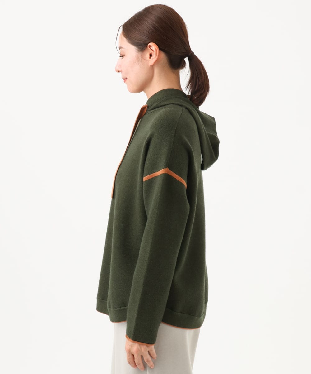NGFAG21230 GIANNI LO GIUDICE(ジャンニ ロ ジュディチェ) [洗える]レーヨンナイロンストレッチプルオーバー カーキ