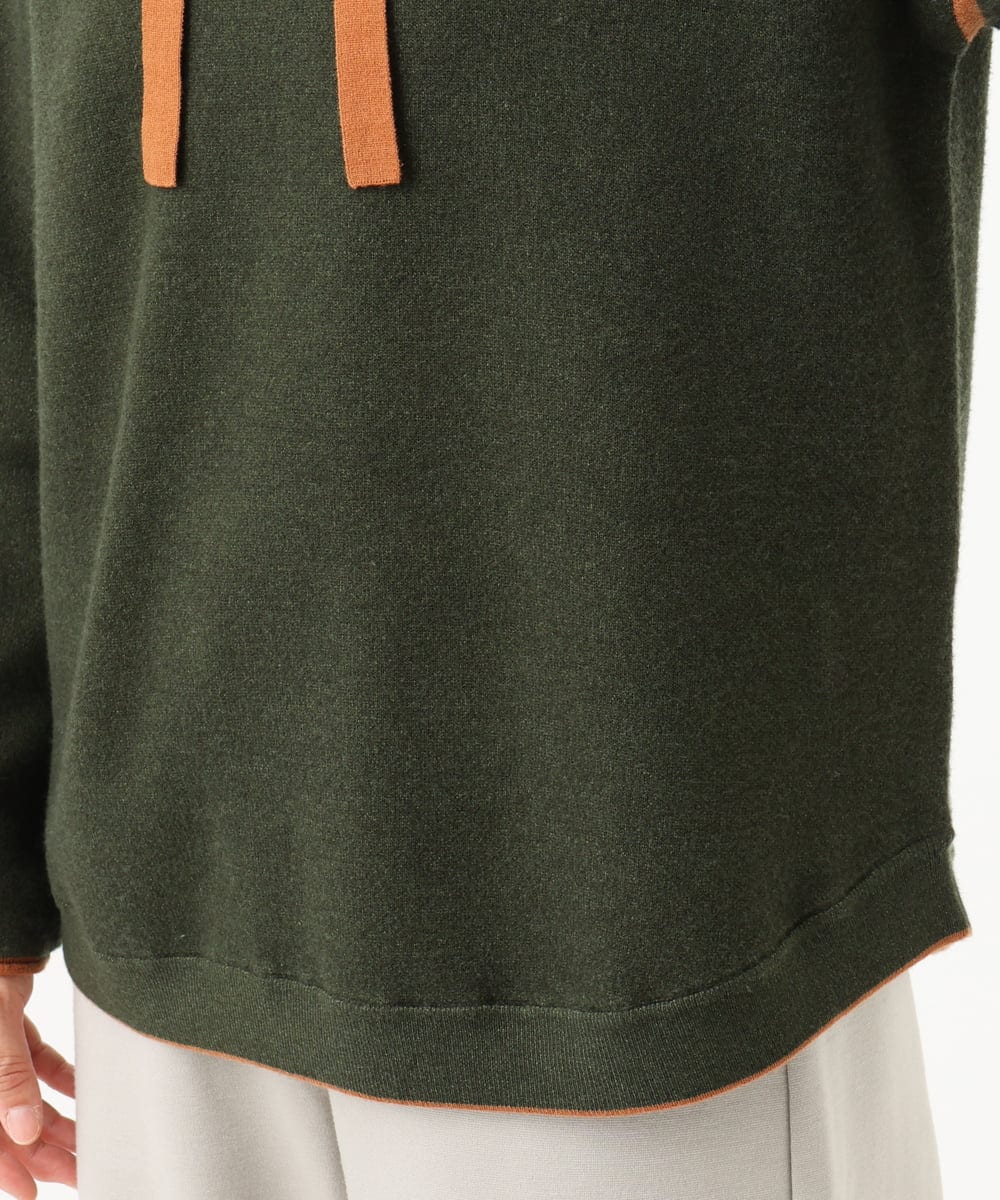 NGFAG21230 GIANNI LO GIUDICE(ジャンニ ロ ジュディチェ) [洗える]レーヨンナイロンストレッチプルオーバー カーキ