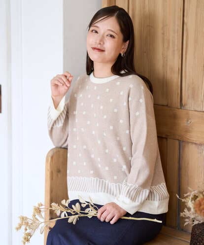 NGFAG22290 GIANNI LO GIUDICE [洗える]トライバルジャガードニット