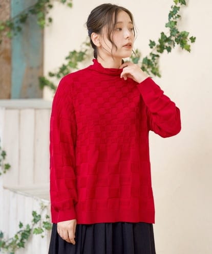 NGFAH46270 GIANNI LO GIUDICE エクストラファインウールブロックチェックニット