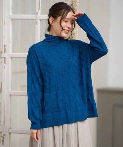 NGFAH46270 GIANNI LO GIUDICE エクストラファインウールブロックチェックニット