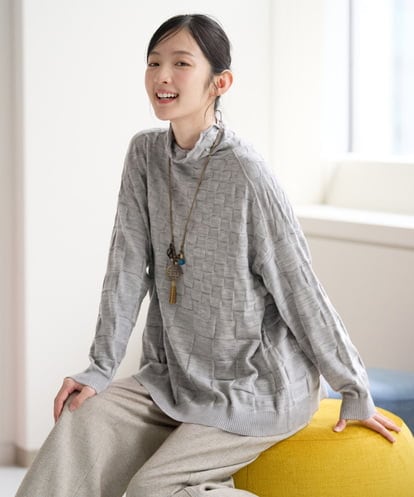 NGFAH46270 GIANNI LO GIUDICE エクストラファインウールブロックチェックニット