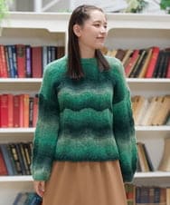 NGFAH48250 GIANNI LO GIUDICE(ジャンニ ロ ジュディチェ) カスリブークレーニット グリーン