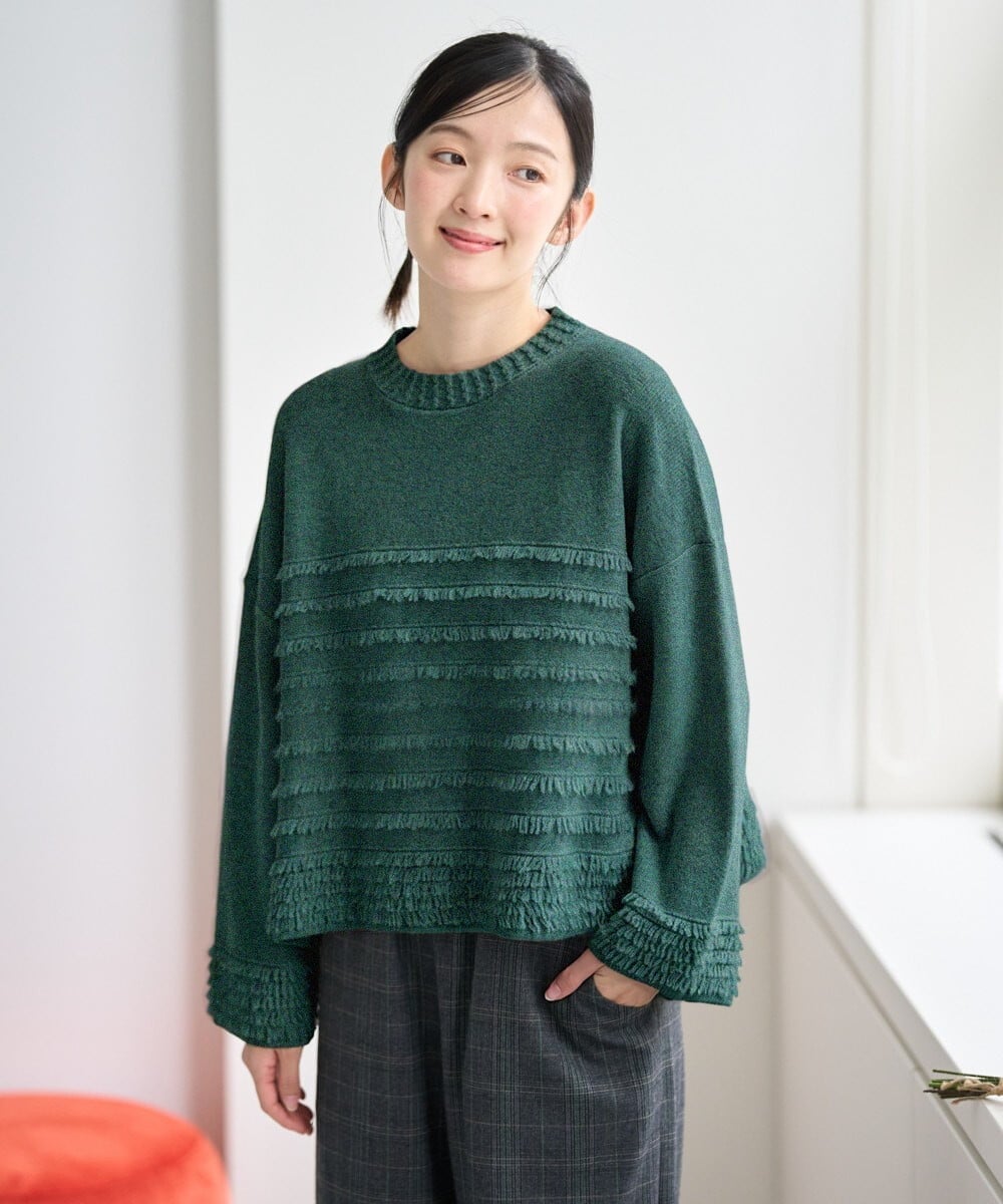 NGFAH51330 GIANNI LO GIUDICE(ジャンニ ロ ジュディチェ) ＲＥＦＩＮＥジャガードニット グリーン