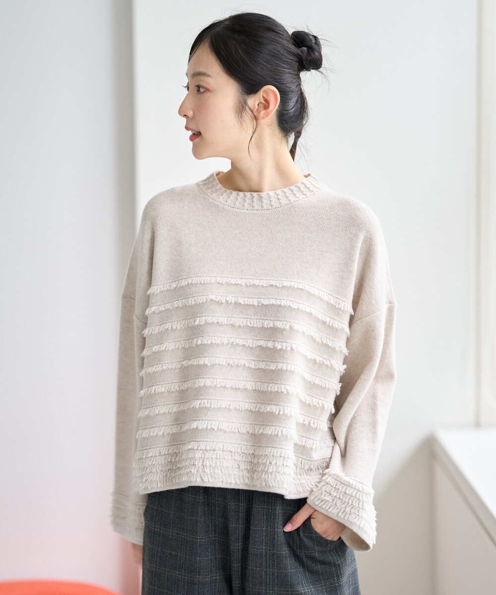 NGFAH51330 GIANNI LO GIUDICE(ジャンニ ロ ジュディチェ) ＲＥＦＩＮＥジャガードニット ベージュ