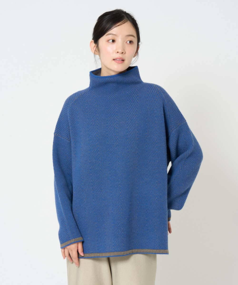NGFAH52390 GIANNI LO GIUDICE(ジャンニ ロ ジュディチェ) ＴＲＩＮＩＴＹジャーガードニット ブルー