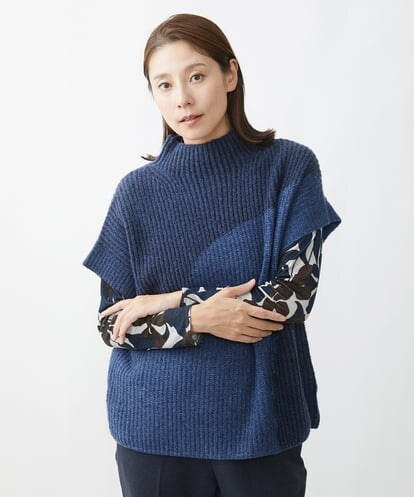 NGFAW10230 GIANNI LO GIUDICE アゼ編みインターシャニットベスト