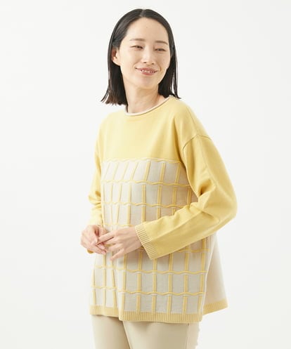 NGFCA04250 GIANNI LO GIUDICE ウェーブポールウール混ニットプルーバー