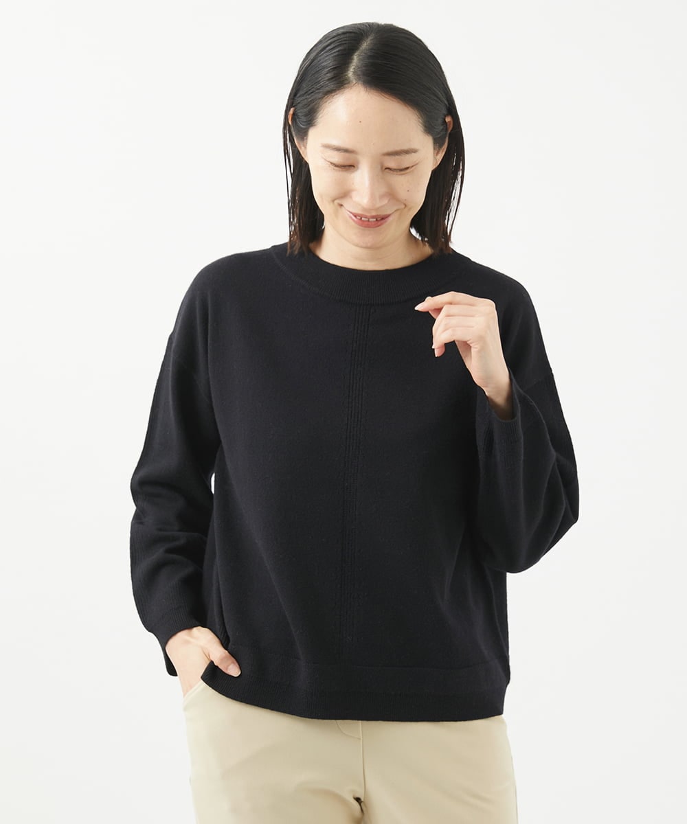 NGFCC05200 GIANNI LO GIUDICE(ジャンニ ロ ジュディチェ) アイレットプルオーバーニット ブラック