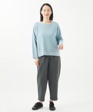 NGFCC06230 GIANNI LO GIUDICE(ジャンニ ロ ジュディチェ) 畦プレーティングニット ライトブルー