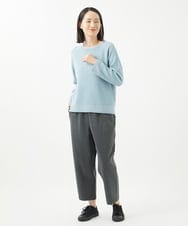 NGFCC06230 GIANNI LO GIUDICE(ジャンニ ロ ジュディチェ) 畦プレーティングニット ライトブルー