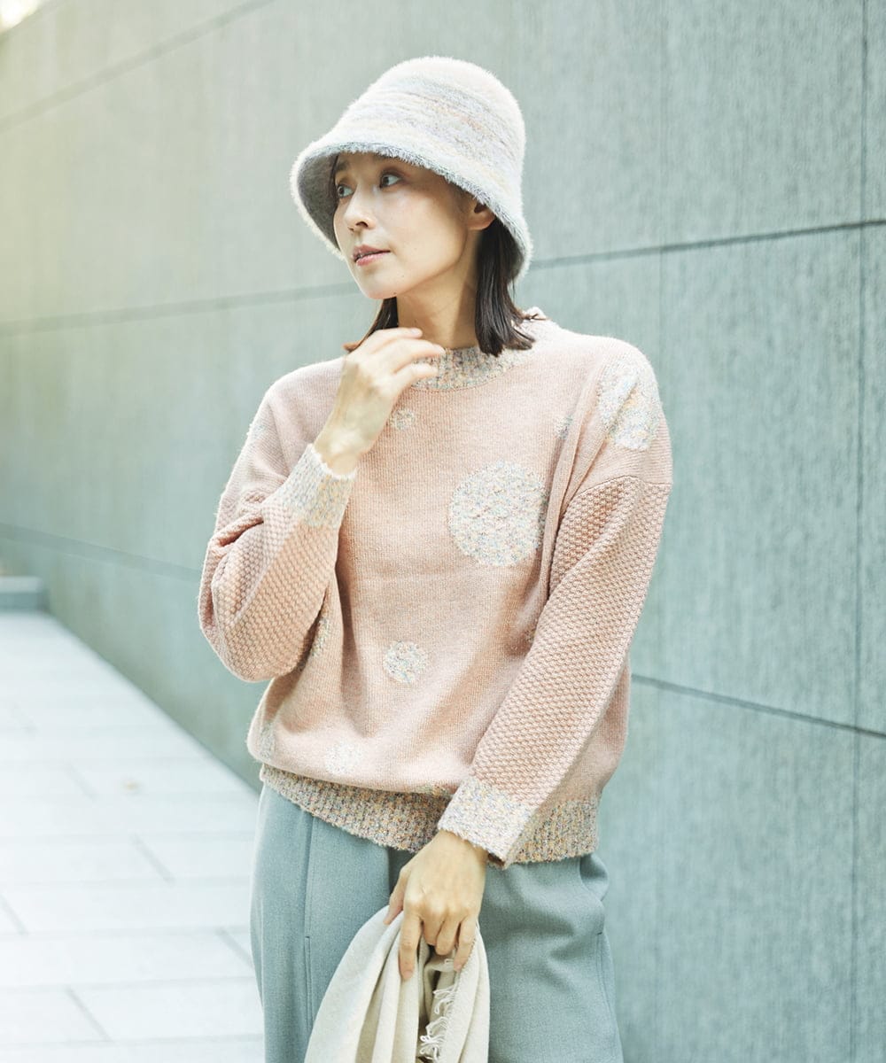 NGFCE53270 GIANNI LO GIUDICE [洗える]ドットインターシャニット