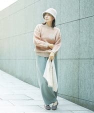 NGFCE53270 GIANNI LO GIUDICE(ジャンニ ロ ジュディチェ) [洗える]ドットインターシャニット ピンク