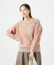 NGFCE53270 GIANNI LO GIUDICE(ジャンニ ロ ジュディチェ) [洗える]ドットインターシャニット ピンク