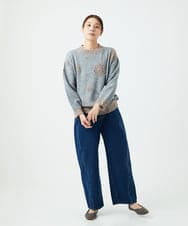 NGFCE53270 GIANNI LO GIUDICE(ジャンニ ロ ジュディチェ) [洗える]ドットインターシャニット グレー