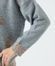 NGFCE53270 GIANNI LO GIUDICE(ジャンニ ロ ジュディチェ) [洗える]ドットインターシャニット グレー