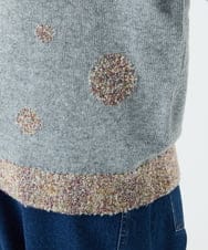 NGFCE53270 GIANNI LO GIUDICE(ジャンニ ロ ジュディチェ) [洗える]ドットインターシャニット グレー