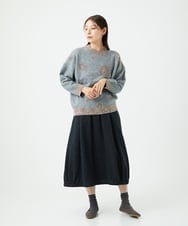 NGFCE53270 GIANNI LO GIUDICE(ジャンニ ロ ジュディチェ) [洗える]ドットインターシャニット グレー