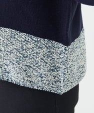 NGFCF50250 GIANNI LO GIUDICE(ジャンニ ロ ジュディチェ) [洗える]カスリパネルボーダーニット ネイビー