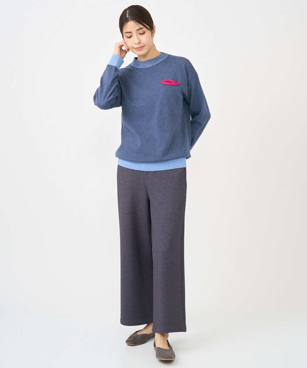 NGFCF60200 GIANNI LO GIUDICE(ジャンニ ロ ジュディチェ) [洗える]T/Cニット ブルー