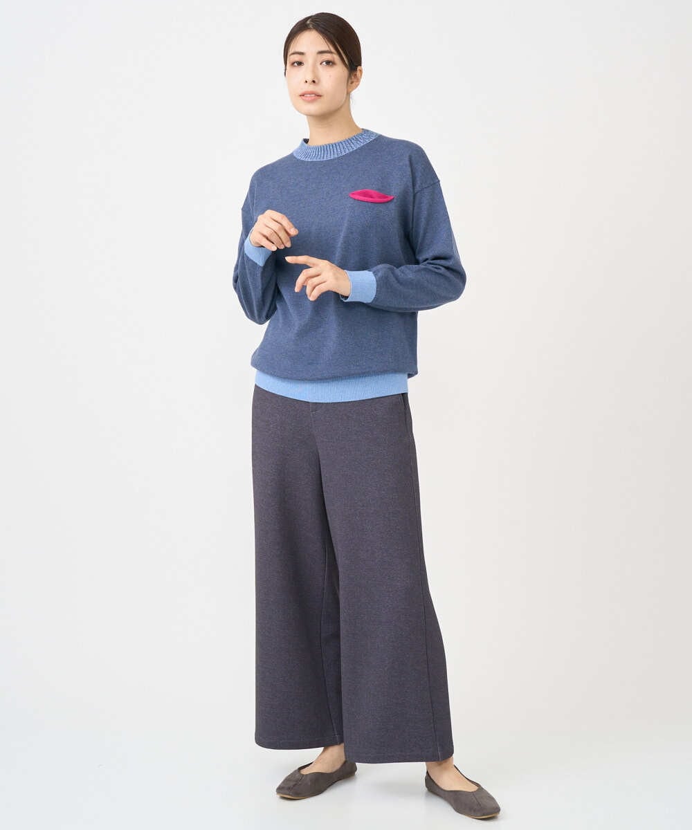 NGFCF60200 GIANNI LO GIUDICE(ジャンニ ロ ジュディチェ) [洗える]T/Cニット ブルー