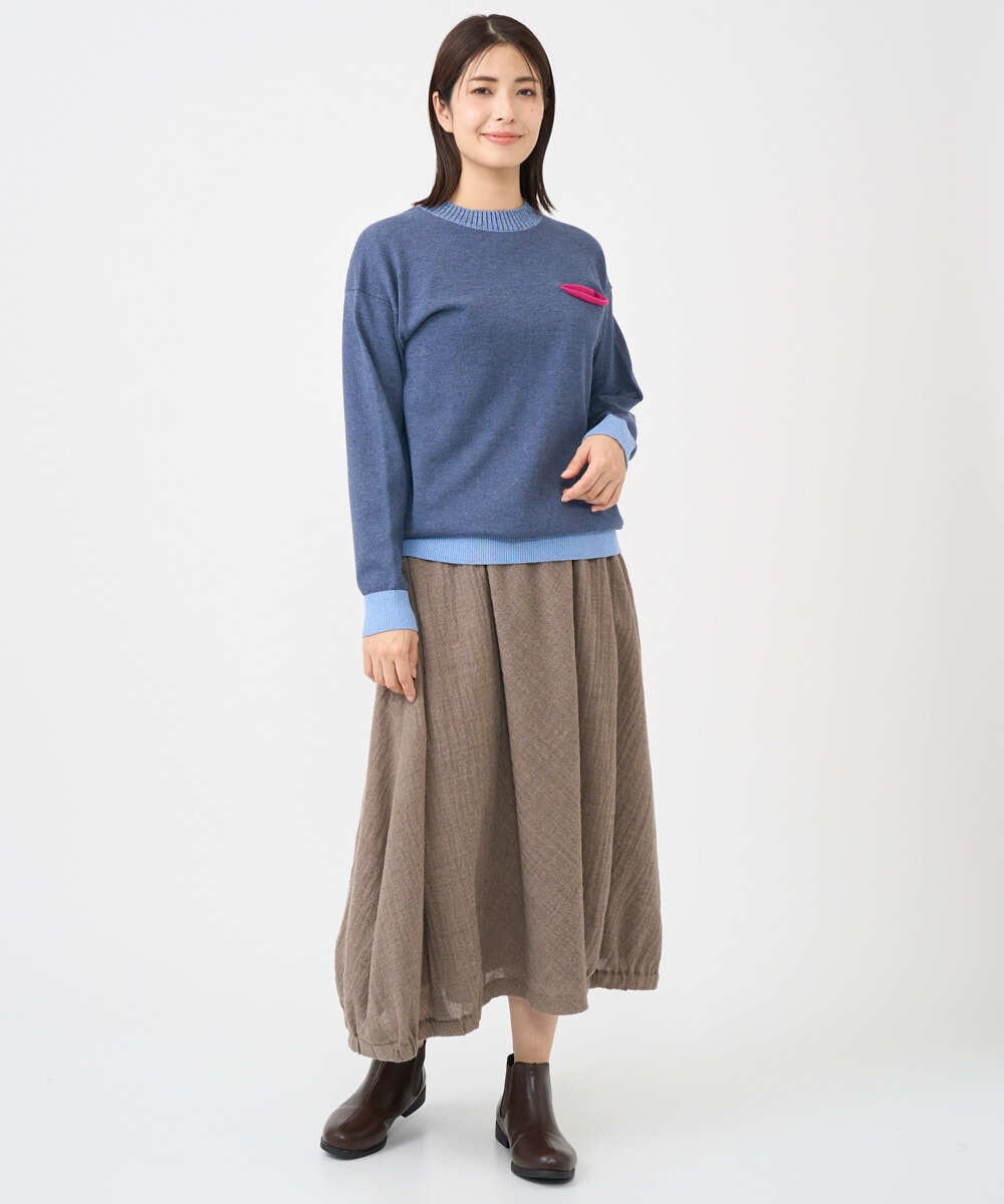 NGFCF60200 GIANNI LO GIUDICE(ジャンニ ロ ジュディチェ) [洗える]T/Cニット ブルー