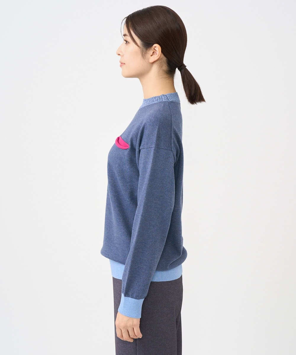 NGFCF60200 GIANNI LO GIUDICE(ジャンニ ロ ジュディチェ) [洗える]T/Cニット ブルー