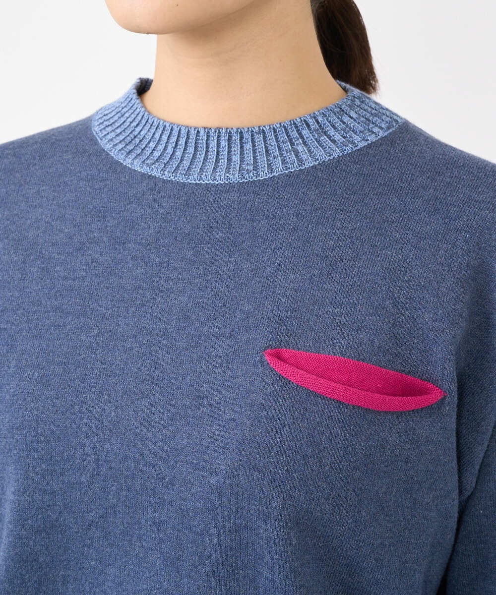 NGFCF60200 GIANNI LO GIUDICE(ジャンニ ロ ジュディチェ) [洗える]T/Cニット ブルー