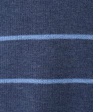 NGFCF61200 GIANNI LO GIUDICE(ジャンニ ロ ジュディチェ) [洗える]T/Cエコボーダーニット ブルー